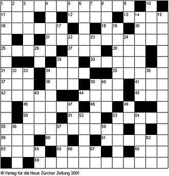 NZZ-Kreuzwortr�tsel Nr. 710
